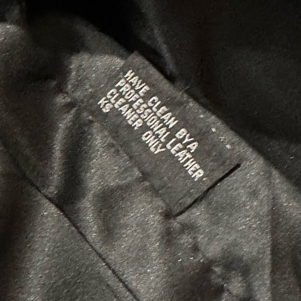 Unik Vtg Black Leather Fringe Jacket - Picture 8 of 16